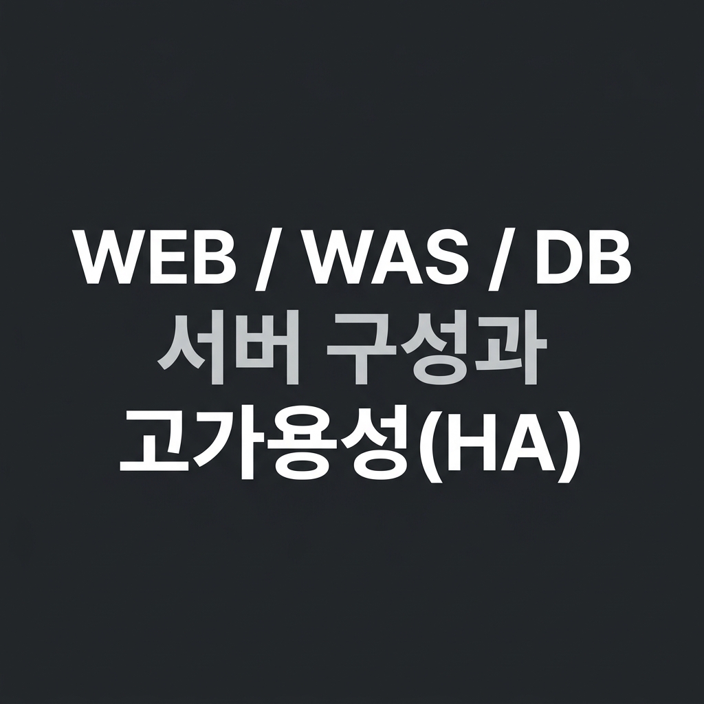개발 PL 되기 #1: WEB/WAS/DB 서버 구성과 고가용성(HA)