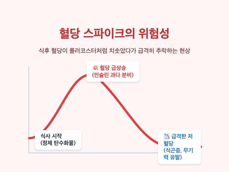 혈당 스파이크 꺾은선 그래프